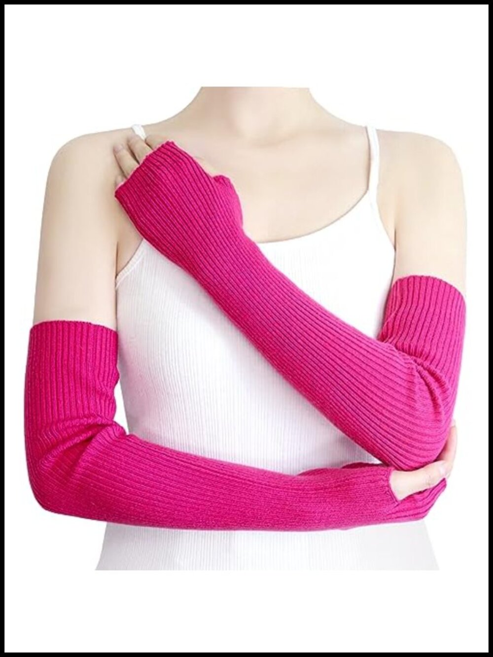 Wool Blend Fingerless Gloves Arm Warmers Knit Wrist Warmers for Typing Women